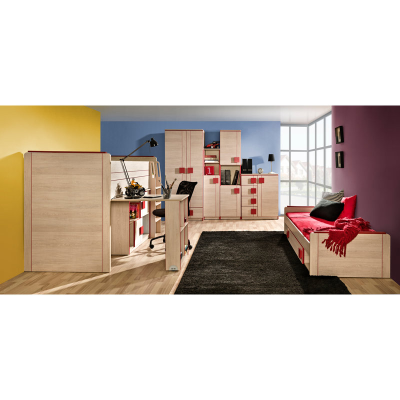Castro Kids Combo Dresser, Beige/Red