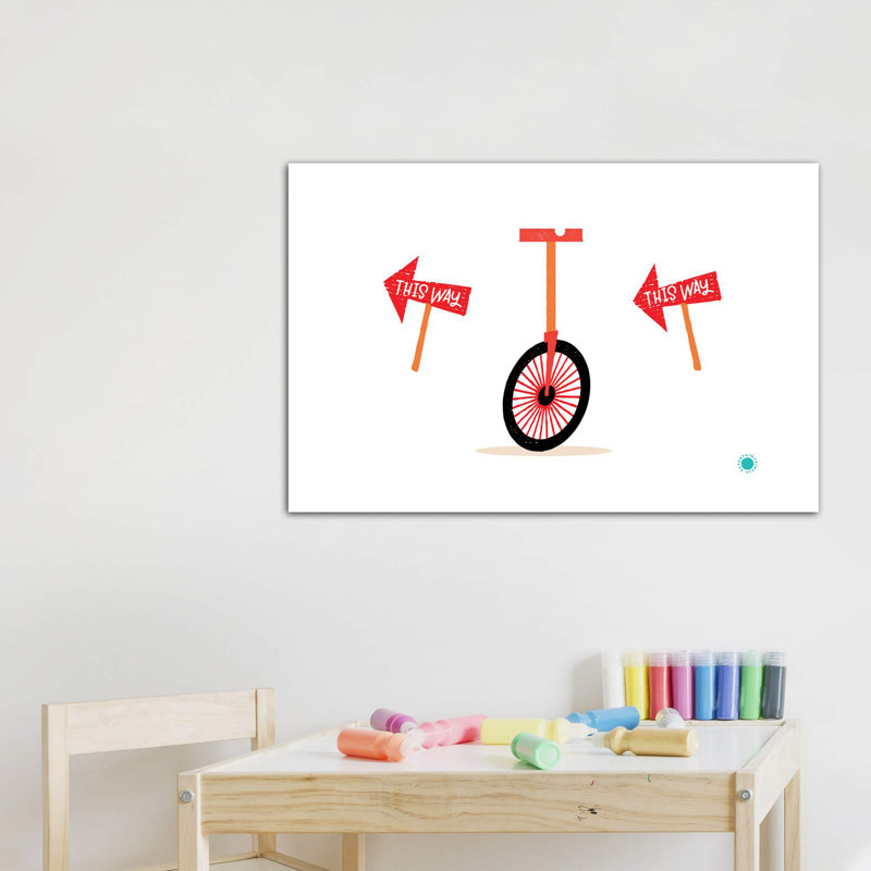 Monicycle - imprimé, Toile tendue, Pas de tapis, H 26 po x l 40 po x 1,5 po