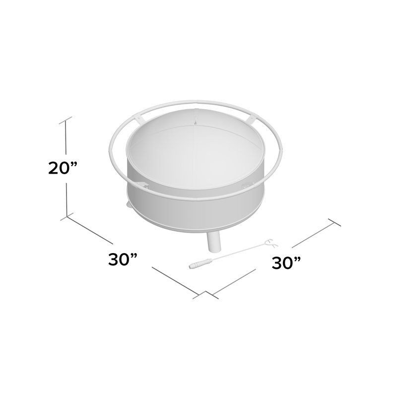 Round Steel Wood Burning Smokeless Fire Pit