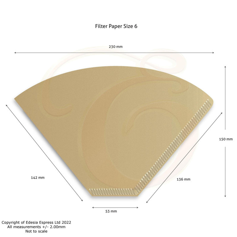 400 Size 6 Brown Coffee Filter Paper Cones – Commercial Use