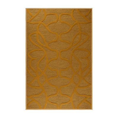 Tapis brun treillis lavable à la machine