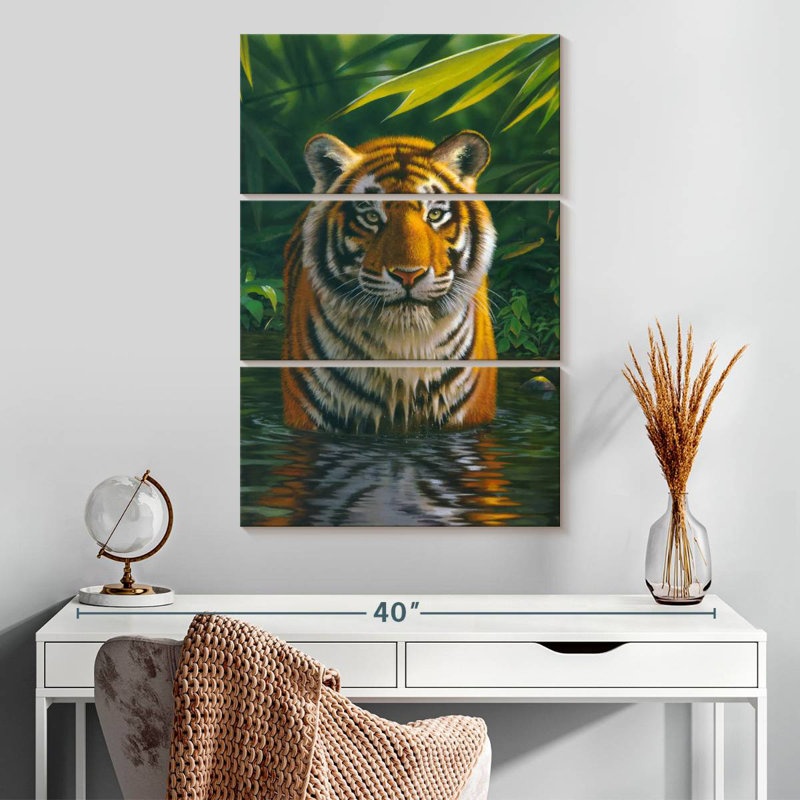 Brampt Tiger Pool, 32" H x 20" W