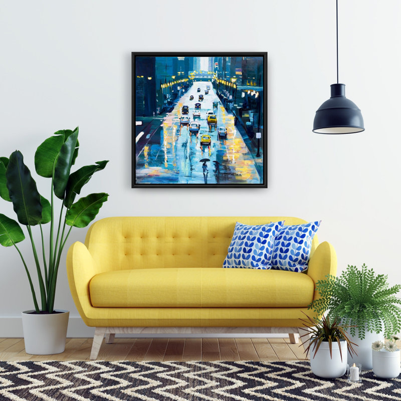 «Rainy Streets Of New York», H 24 po x l 24 po