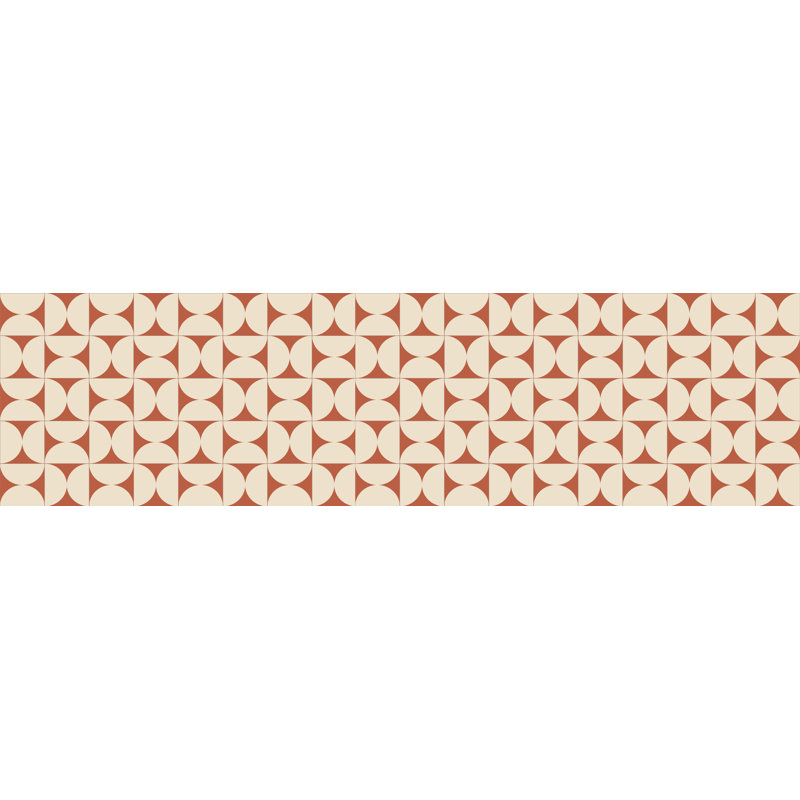 Arnold Vinyl Machine Printed Area Rug, Rectangle 2'7.5" x 9'10.1"