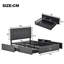 Lucienne Upholstered Twill Drawers Bed with Mattress