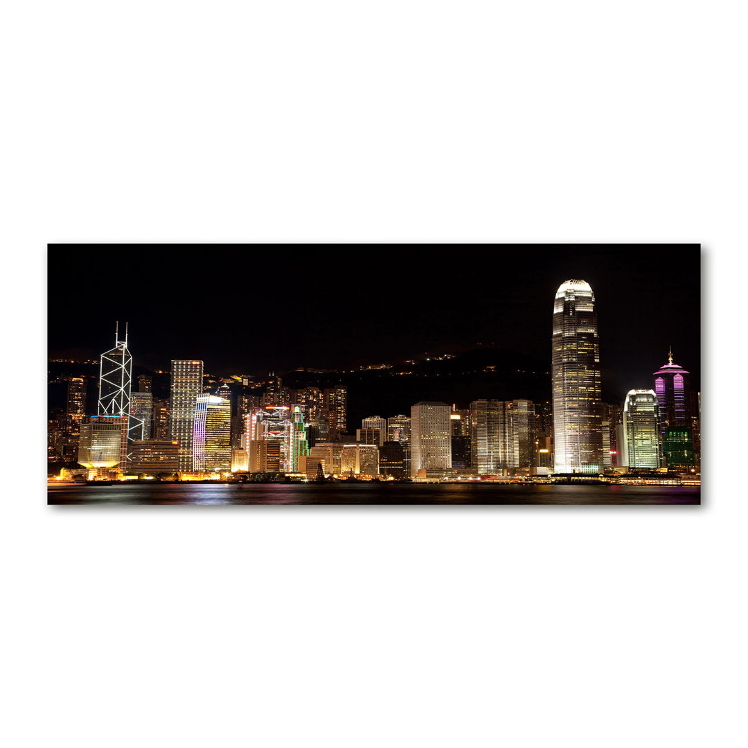 Hong Kong By Night - Wrapped Canvas Print