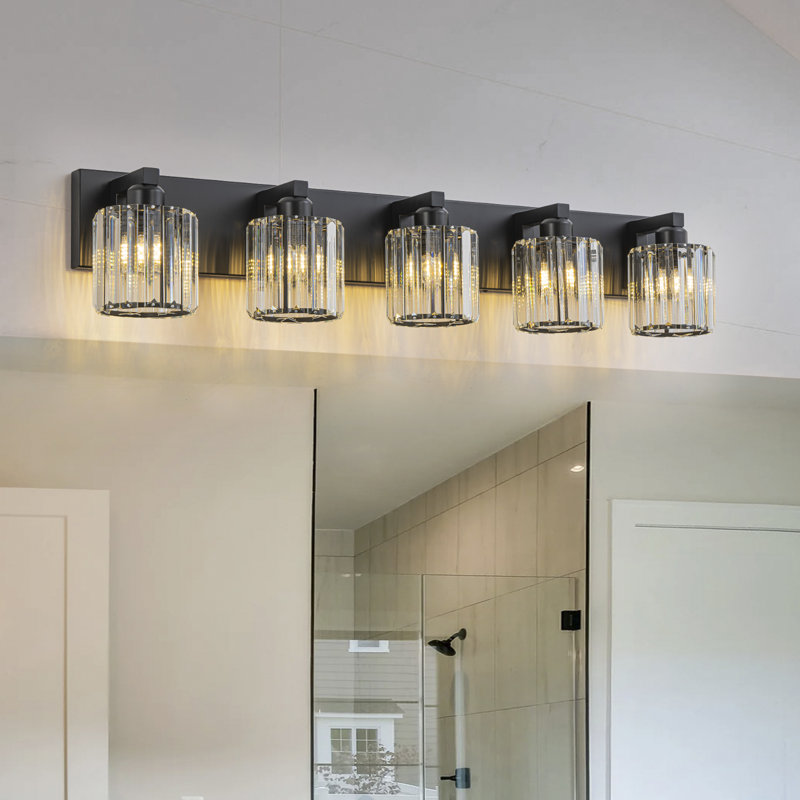 Éclairage pour meuble-lavabo Paislyn, Noir mat, 5
