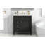 Meuble-lavabo de salle de bain avec lavabo supérieur en céramique, armoire moderne 30 po à 2 tiroirs et tiroir basculant, meuble-lavabo de rangement fonctionnel, lavabo et élégant-663282183
