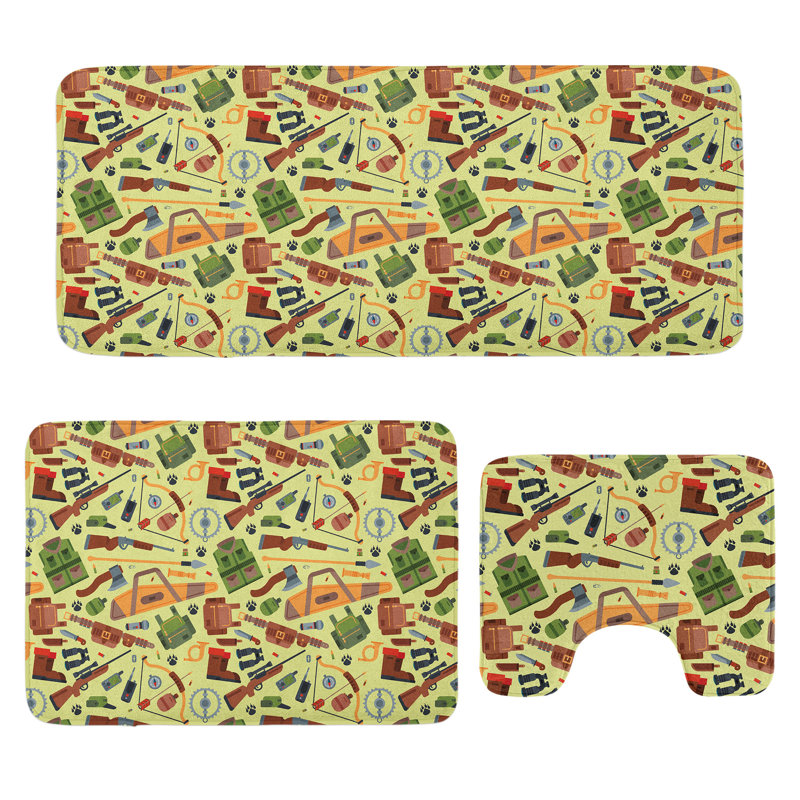 Ensemble de 3 tapis de salle de bain Ambesonne Deer