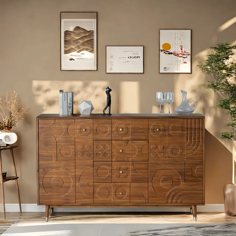 Mid-Century Carved Sideboard
