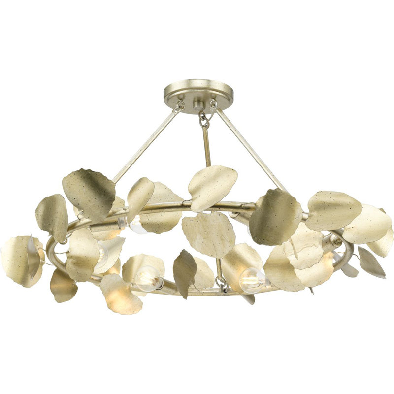 Belpre Semi-Flush Mount Light, Gilded Silver