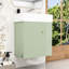 Meuble-lavabo flottant moderne avec lavabo en céramique, porte à motif de vagues et tablettes de rangement Maurice-2090587525