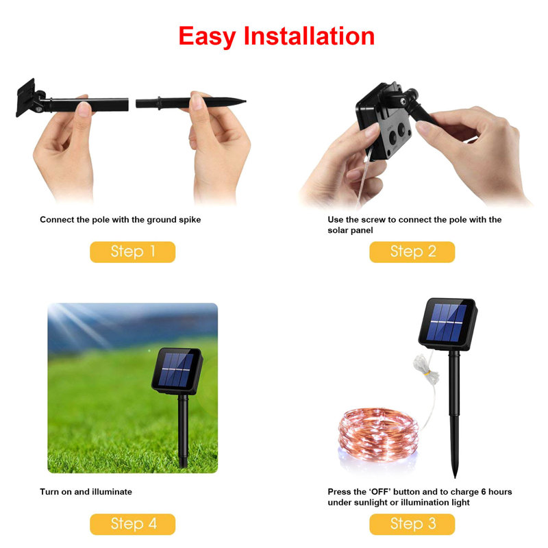 100 guirlandes solaires IP65