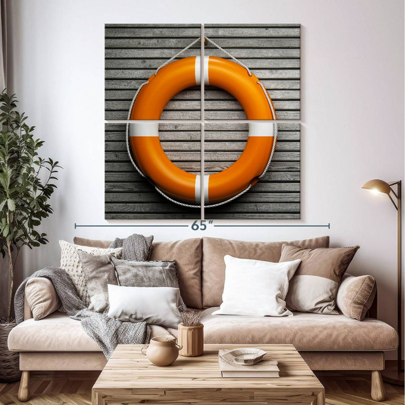 Aletra Orange Life Ring, 50" H x 50" W