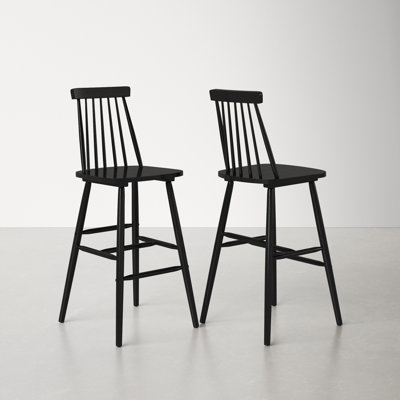 Solid Wood Bar Stool with Solid Wood Frame