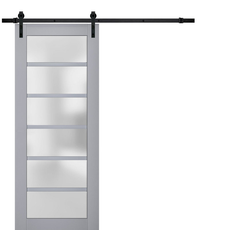 Porte de grange Veregio, 18 po x 80 po, Gris
