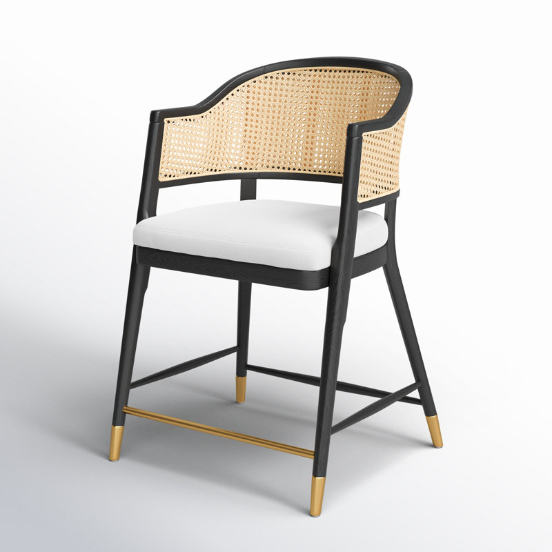  Tabouret de comptoir 23 po Godfrey, Noir, Tabouret de comptoir (siège d'une hauteur de 22,9