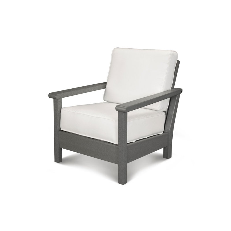 Chaise à assise profonde Harbor, Natural, Slate Grey