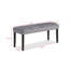 1pc gris noir banc salle à manger tissu de velours tissu d'ameublement de salle à manger meubles en bois