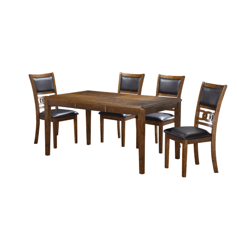 Ensemble de salle à manger rectangulaire L 60 po x l 35,5 po Ziemer, Brun, Brown Faux leather