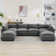 138.29” W Oversized 8-Seater Composable Modular Sofa