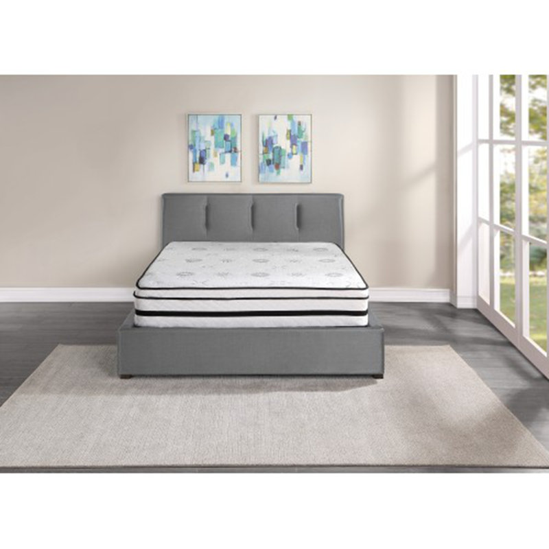12" Luxury Plush Foam Hybrid Mattress - White, Breathable Quilted Cover, Boxed for Elegance, Queen