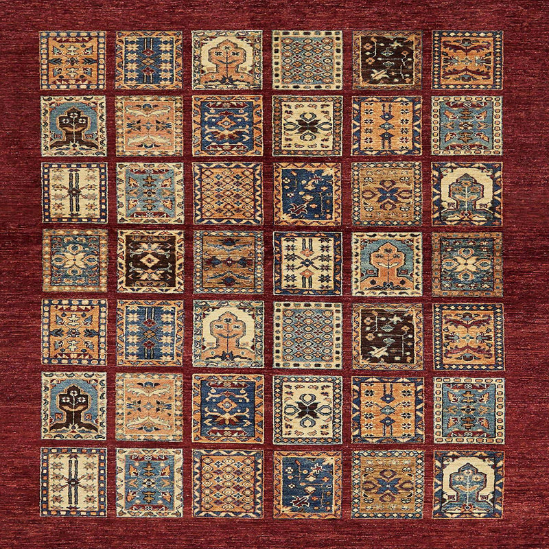 Abstract Indoor Rug, Square 6'