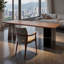 Bureau en pin massif avec pieds en T et rangement ouvert-1928488147