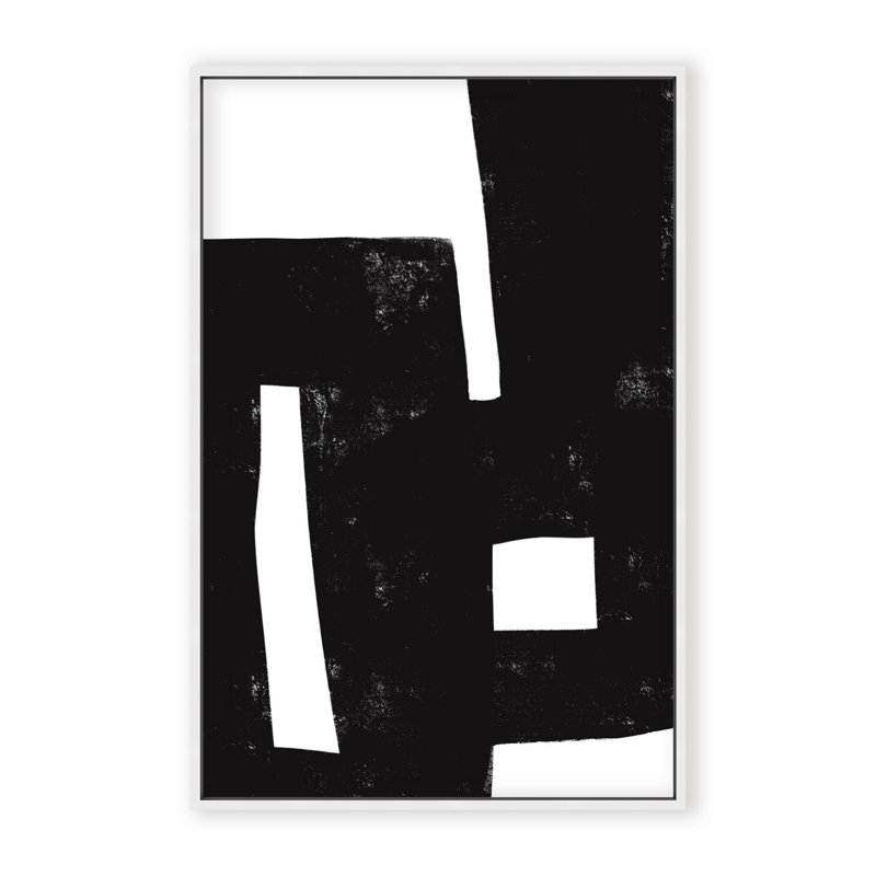 Abstract I Was Never There by  - Picture Frame Painting on Paper, 36" H x 24" W x 1.125" D, Framed Print, Black