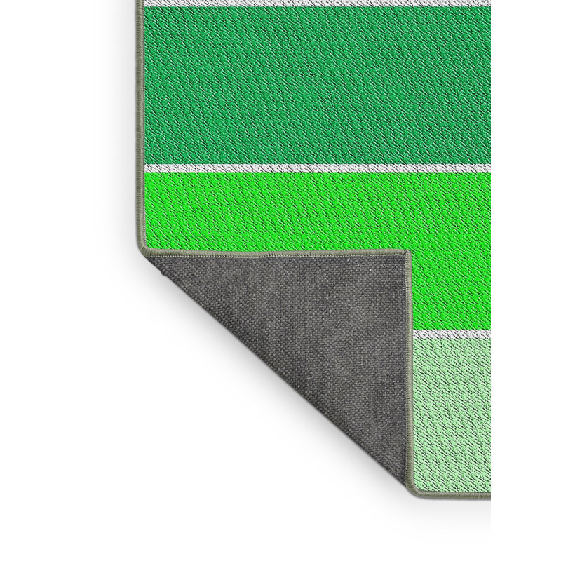 Laine tissé à la machine à motifs géométriques et polyester gris/vert Tapis décoratif, Rectangle 8 pi x 10 pi