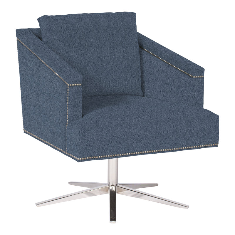 Michael Weiss Rutherford Swivel Chair, Tarbee Chambray, No