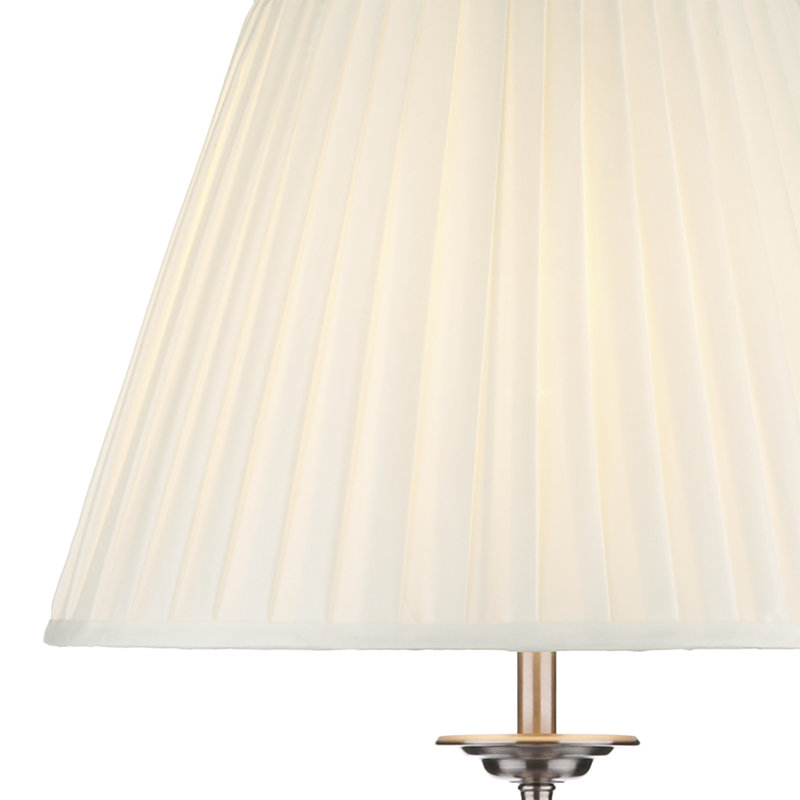 Amboyer 169cm Traditional Floor Lamp Set, Satin Chrome