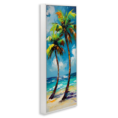 Bendy Palm Trees on Shore, estampe numérique, design par LSR Design Studio