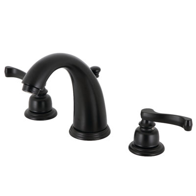 Kingston Brass Royale Two-Handle 3-Hole Deck Mount Widespread Bathroom Faucet with Retail Pop-Up Drain