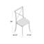 Chaise d'appoint en bois massif Cramlington-112163656