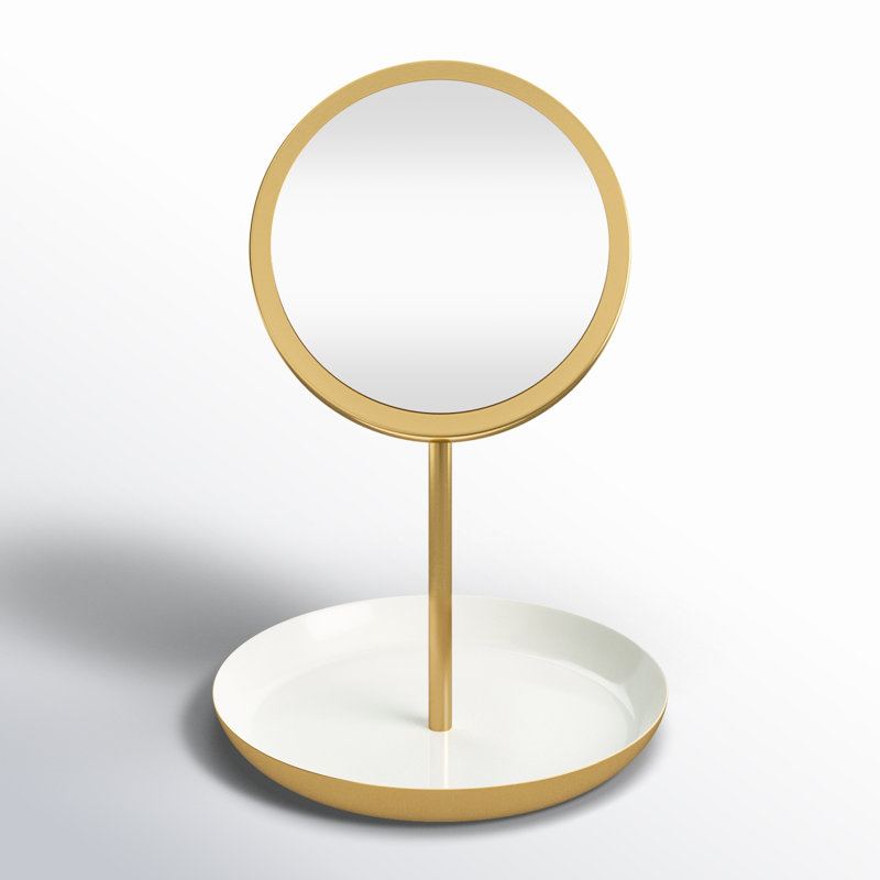 Idria Tabletop Makeup Mirror, White
