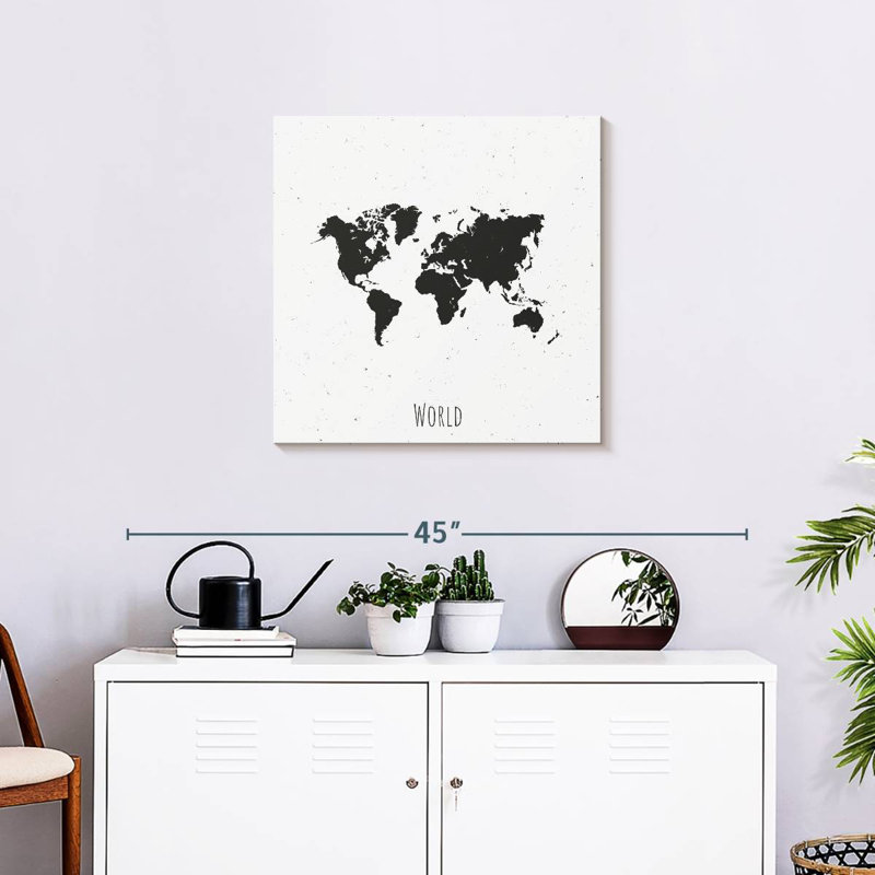 Aliaz Basic World Map, 24" H x 24" W