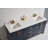 Davlos 73-inch Solid Wood Vanity in Graphite with Quartz Countertop
