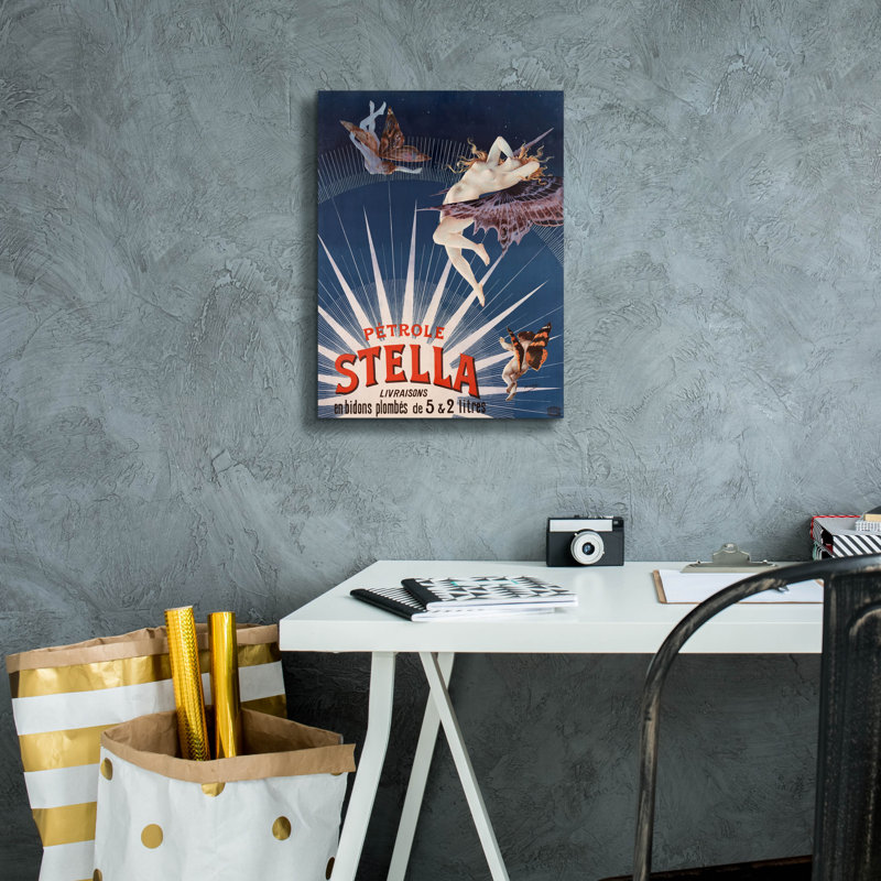 'Petrole Stella' by Gray, Canvas Wall Art, 16" H x 12" W x 0.75" D