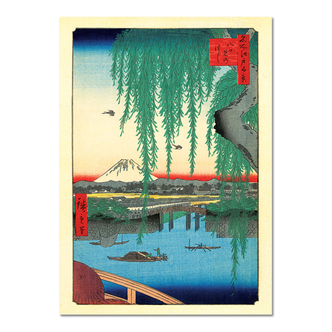 Wandbild Ansicht von Edo von Utagawa Hiroshige