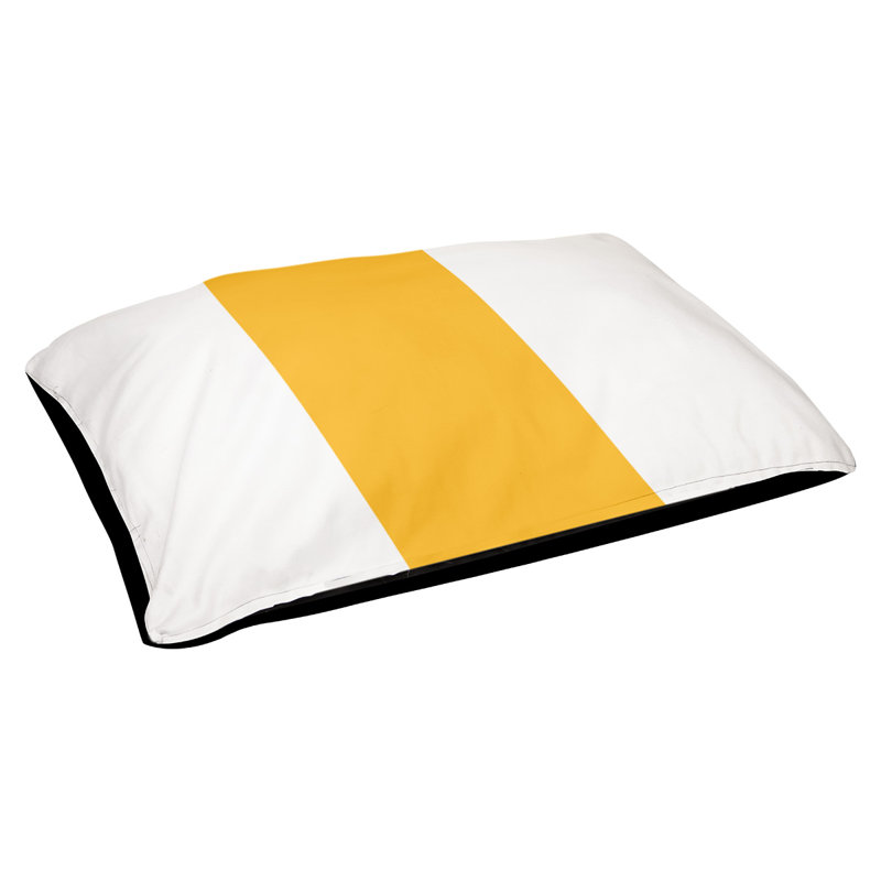 Coussin pour chien hockey Minnesota, Moyen (H 14 po x l 40 po x P 30 po), Blanc / Pittsburgh Gold / blanc
