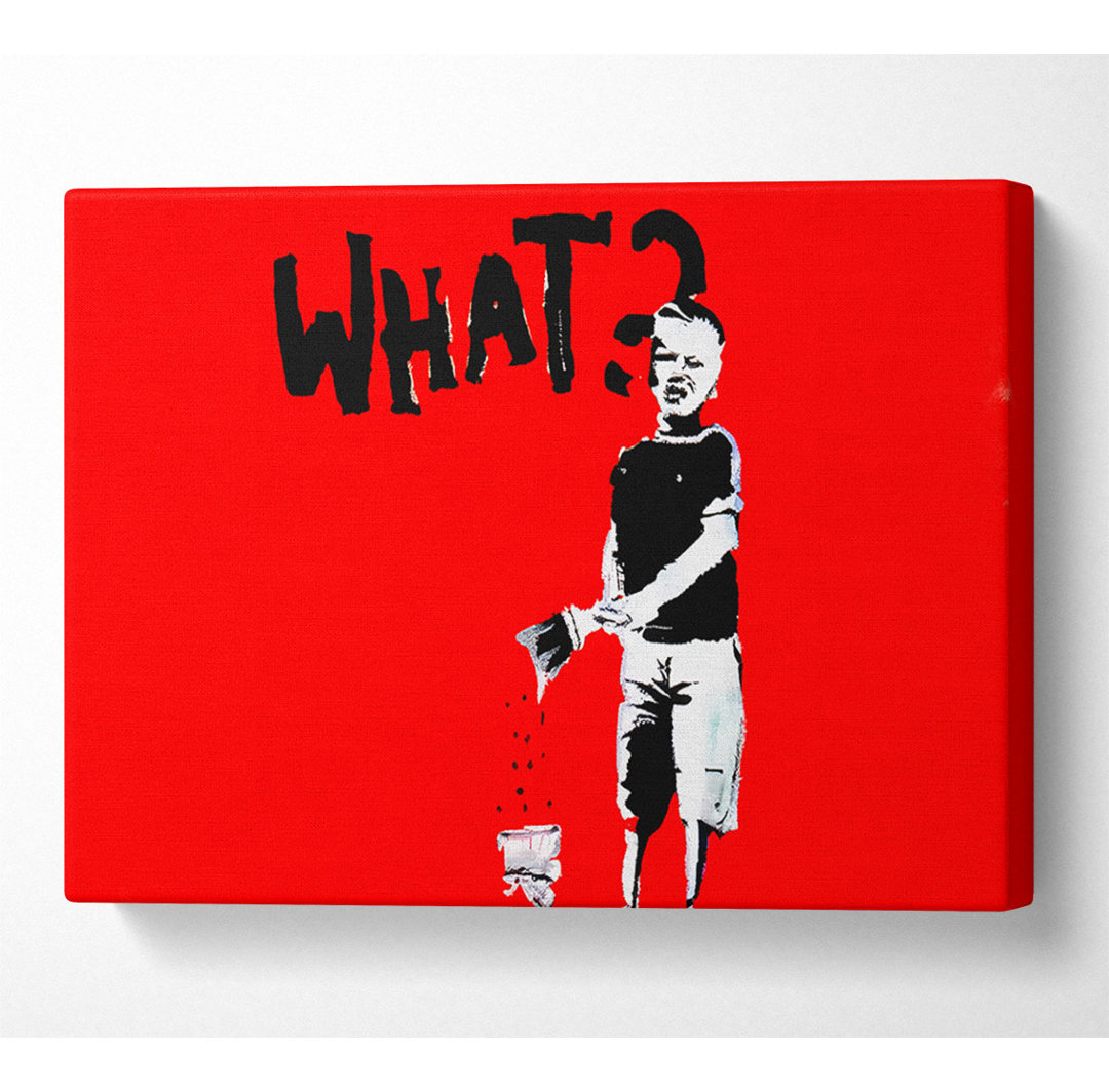 Graffiti Kid What Red - Kunstdrucke auf Leinwand