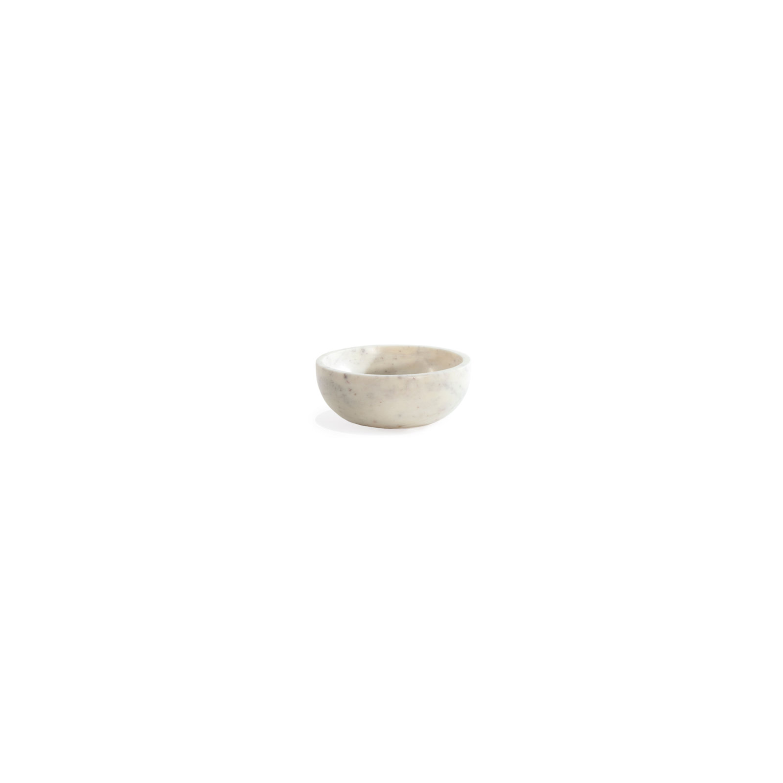 Simple Marble Decorative Bowl 1, White, 3" H x 8" W x 8" D
