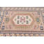 Tapis bleu Oushak parfait pour la chambre de bébé ou la cuisine avec un design turc rétro et un style de chambre bohème