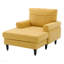 Canapé inclinable moderne en tissu de chenille moderne avec méridienne simple en bois avec dossier confortable et accoudoirs Poches latérales de rangement convenant au bureau-954559503
