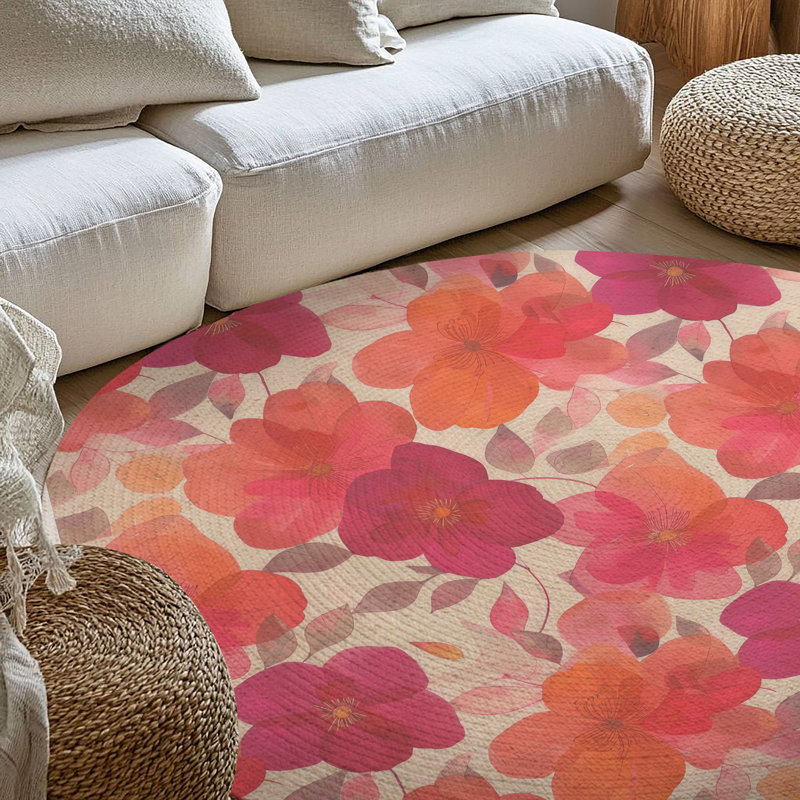 Tapis tressé Garden Glow, Rond 5 pi