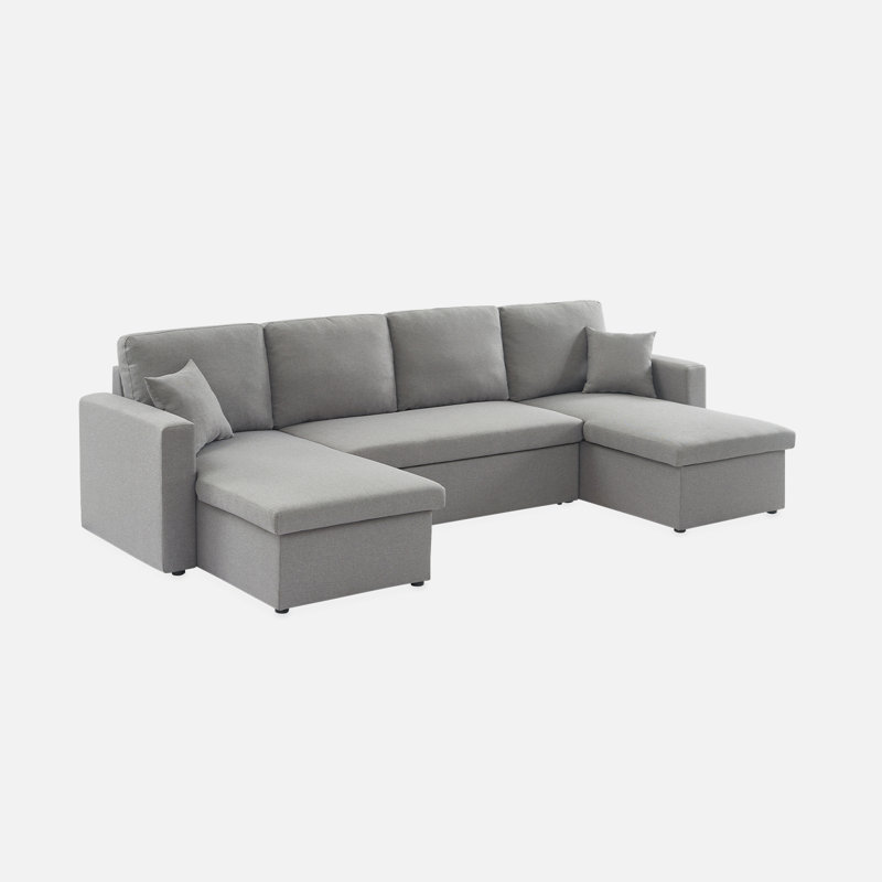Queridas 3 Seater Convertible Sofa, Light Grey