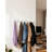 Modern Wall Mounted Coat Rack With 8 Storage Hooks,White,Rectangular Design