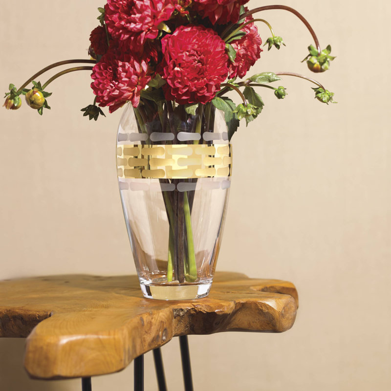 Truro Handmade Glass Table Vase, Gold