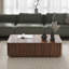 Table basse rectangulaire de 47,2 × 23,6 × 14,2 cm avec 2 tiroirs de rangement, texture ondulée, pour salon